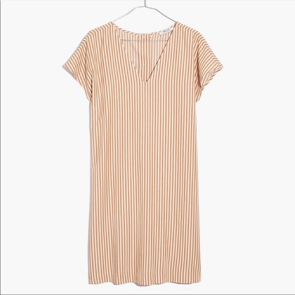 NWT Madewell Button Back Easy Stripe Dress XS - Picture 3 of 3